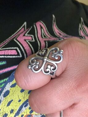 James Avery Silver Scrollwork Ring